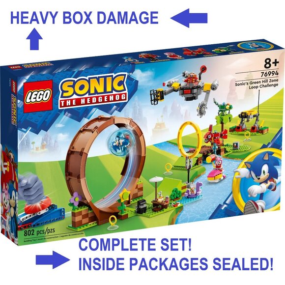LEGO Sonic the Hedgehog Green Hill Zone Loop Challenge COMPLETE WITH BOX DAMAGE - Picture 2 of 16